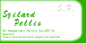 szilard pellis business card